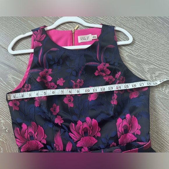 Eliza J Floral Jacquard Fit & Flare Cocktail Dress Size 10 - Picture 7 of 8